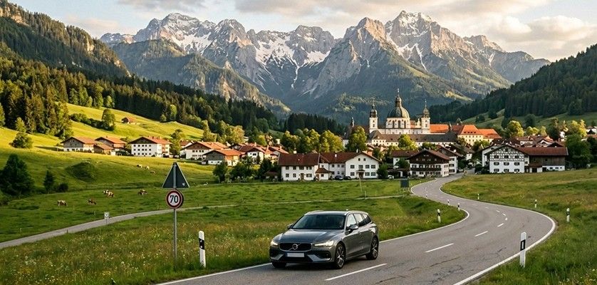 Bavaria road trip route through Munich and scenic destinations across the region