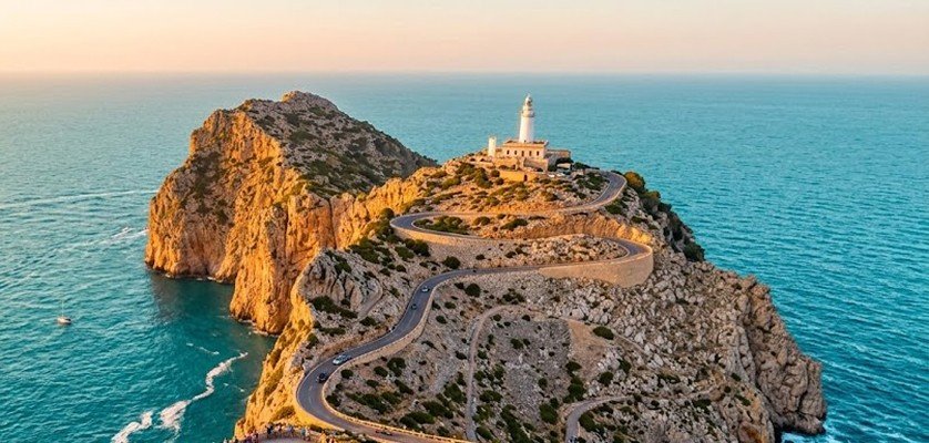 Formentor Lighthouse at the northern tip of Mallorca